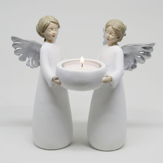 Harvesttime engle med fyrfad