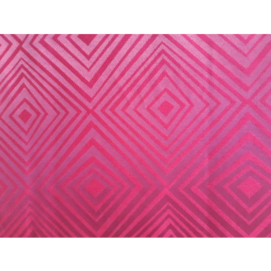 Engholm rund damaskdug Diamond - rød Ø160